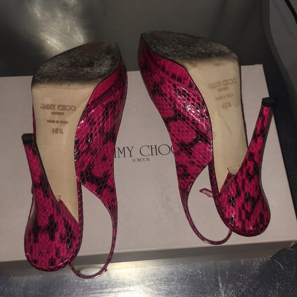 JIMMY CHOO Python sandals. Size 40.5 - Picture 4 of 6
